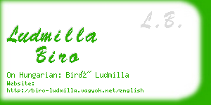 ludmilla biro business card